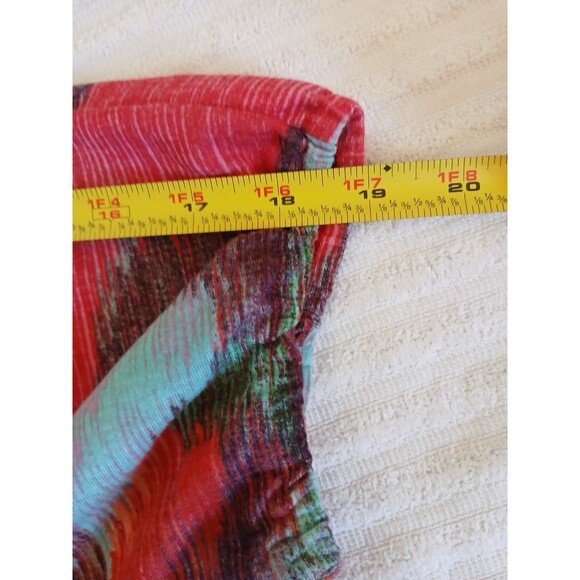 Democracy Top Womens Red Multicolor Dolman Sleeve Size Medium‎ Casual - Picture 13 of 15